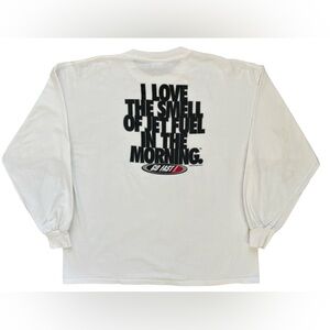 Vintage Go Fast Sports ‘Jet Fuel In The Morning’ White Long Sleeve Shirt Size 2X